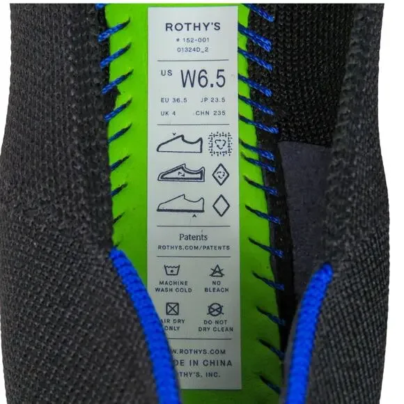 Rothy's The Point II Black Flats Pointed Toe In Love Insole Ballet Flats 6.5 - Picture 12 of 13